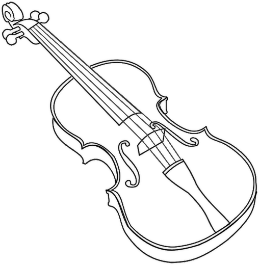 violin outline bold