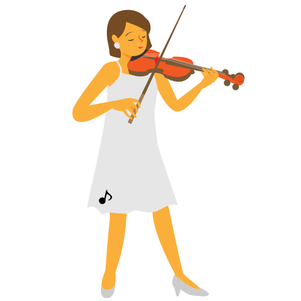 violin woman playing