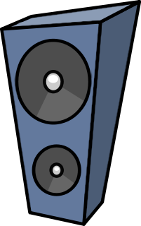 cartoon speaker blue