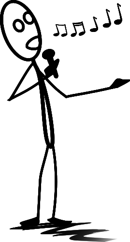 singing stick figure