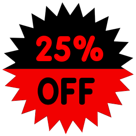 25 percent off red