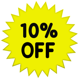 10 percent off solid yellow