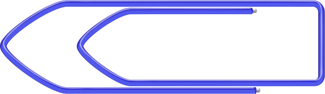 paper clip blue horizontal