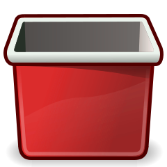 trash can red