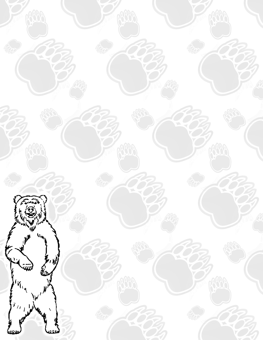 bear and tracks background