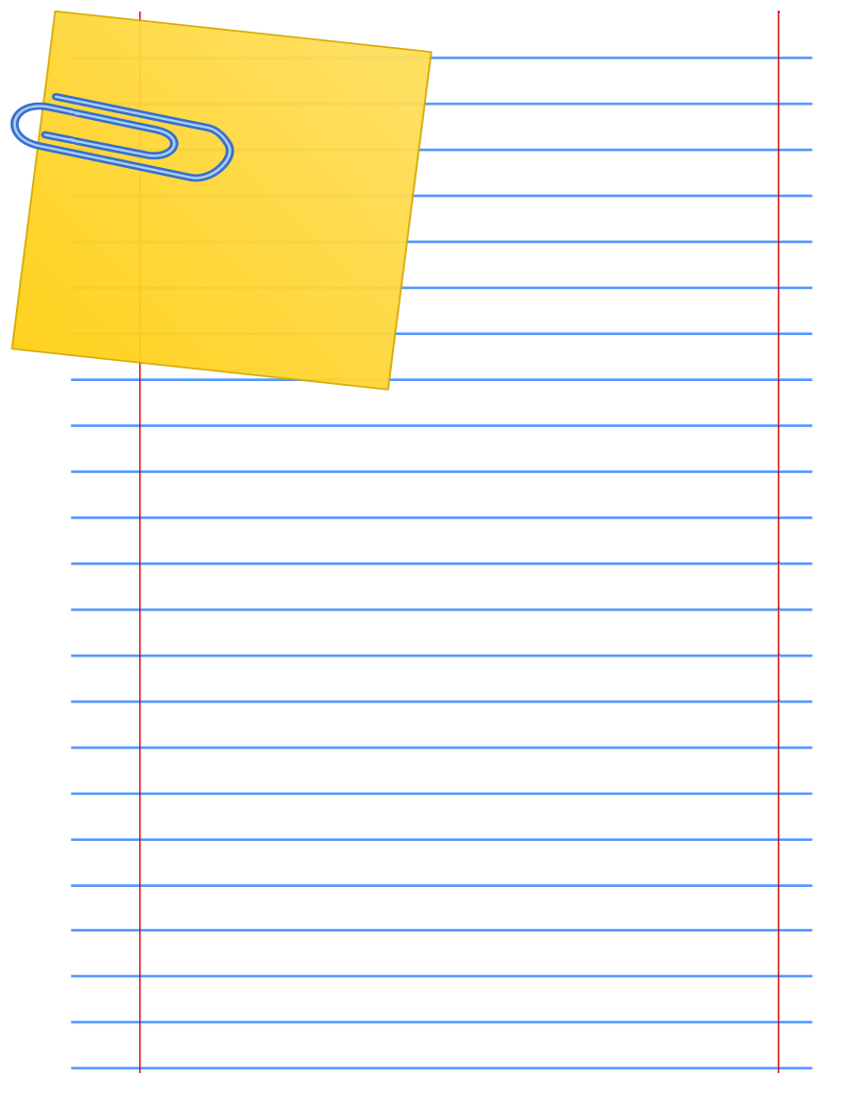 Paper Clip note page