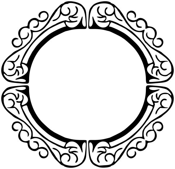 Ornate circular frame