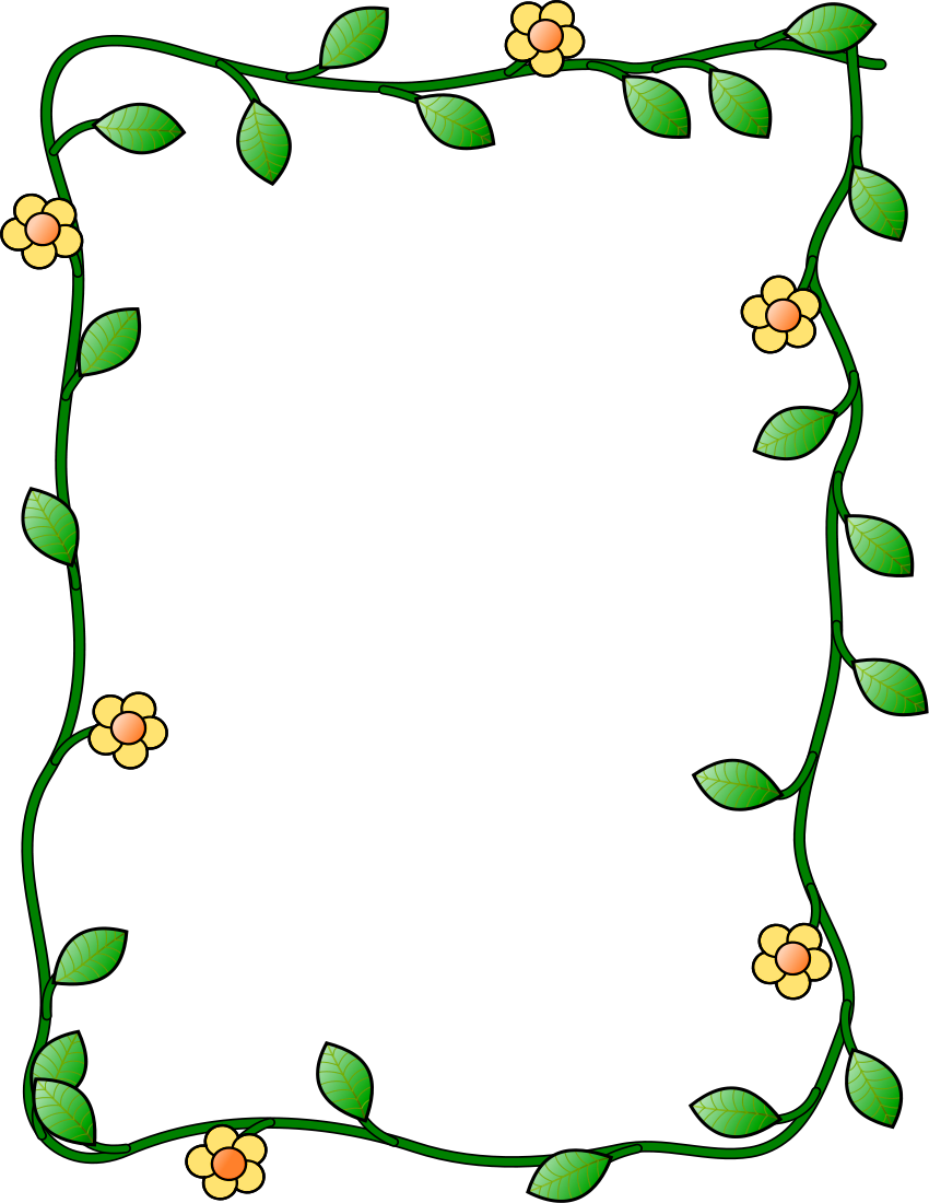 flower and vine frame vertical