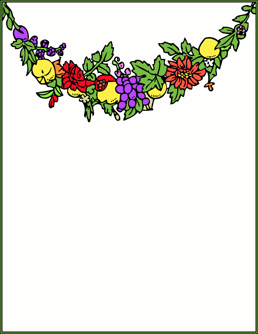 fruit swag page border