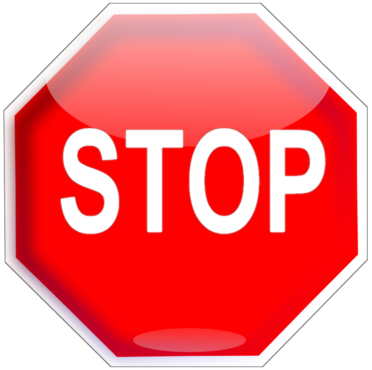 stop sign glossy full page