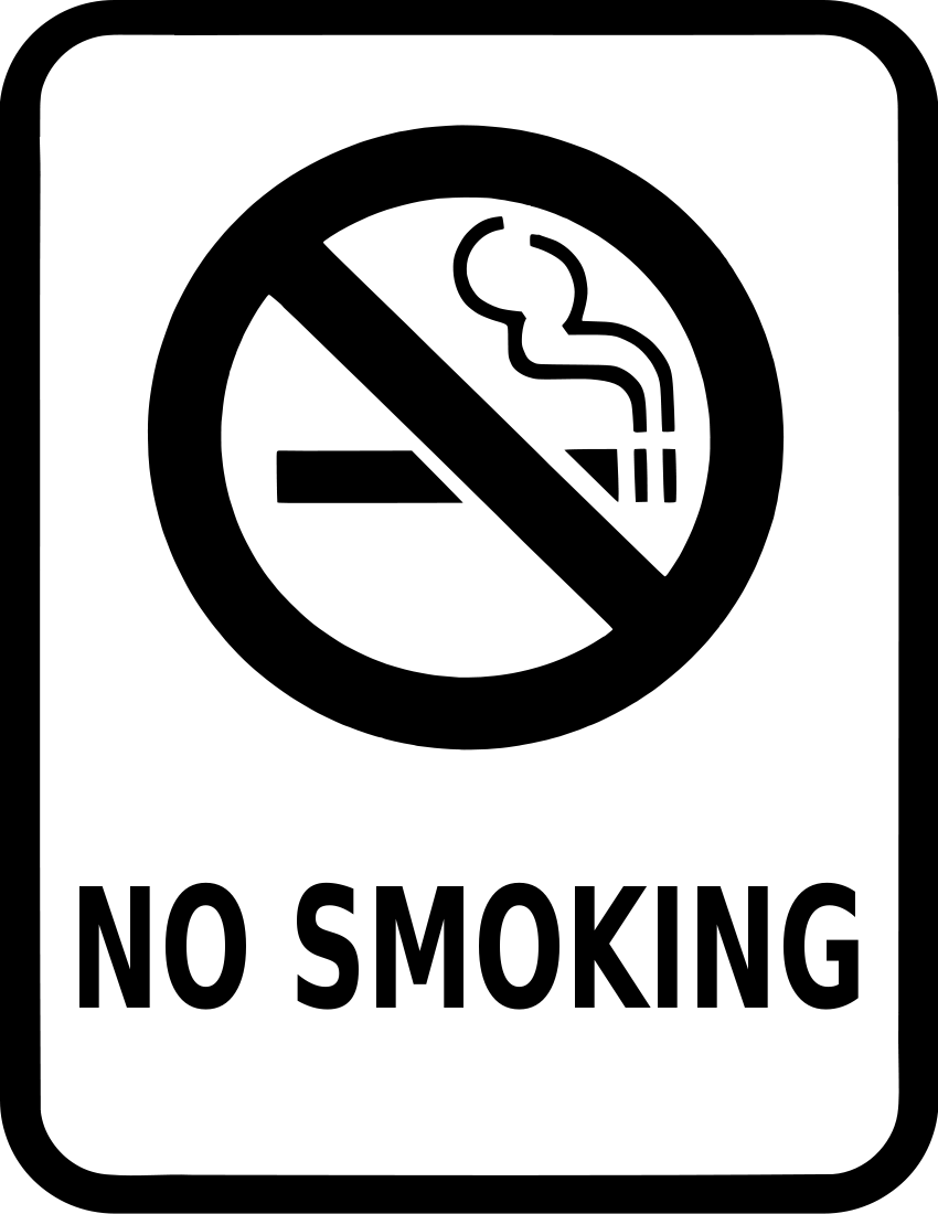 no smoking full page sign BW