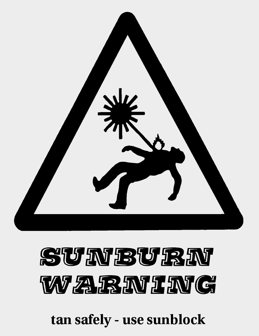 sunburn warning page