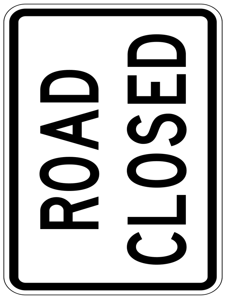 road closed sign page