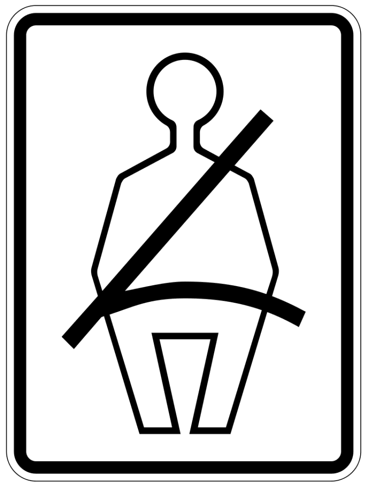 seat belt required sign