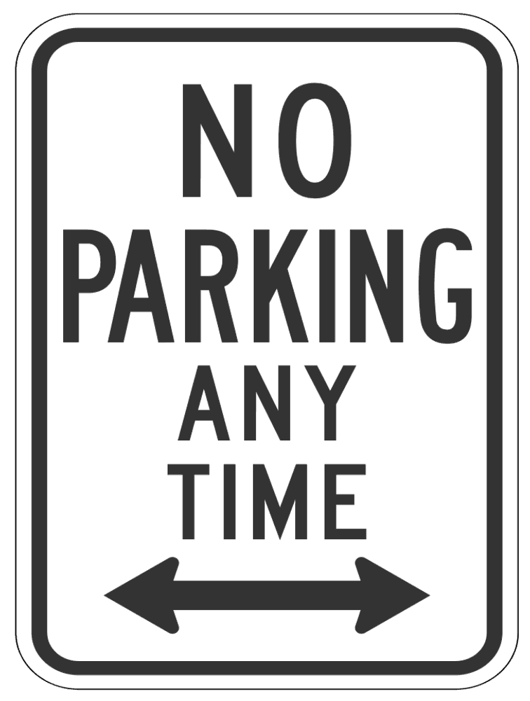 no parking any time page