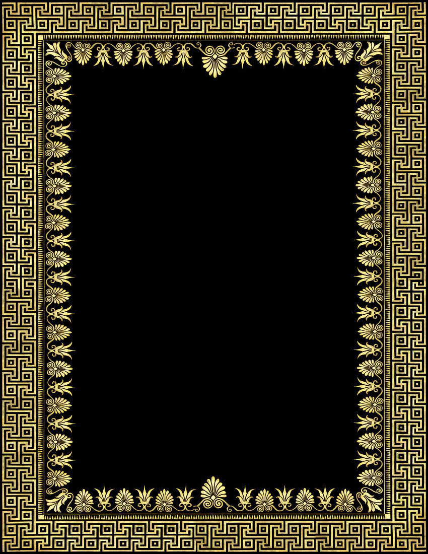 ornate gold black frame