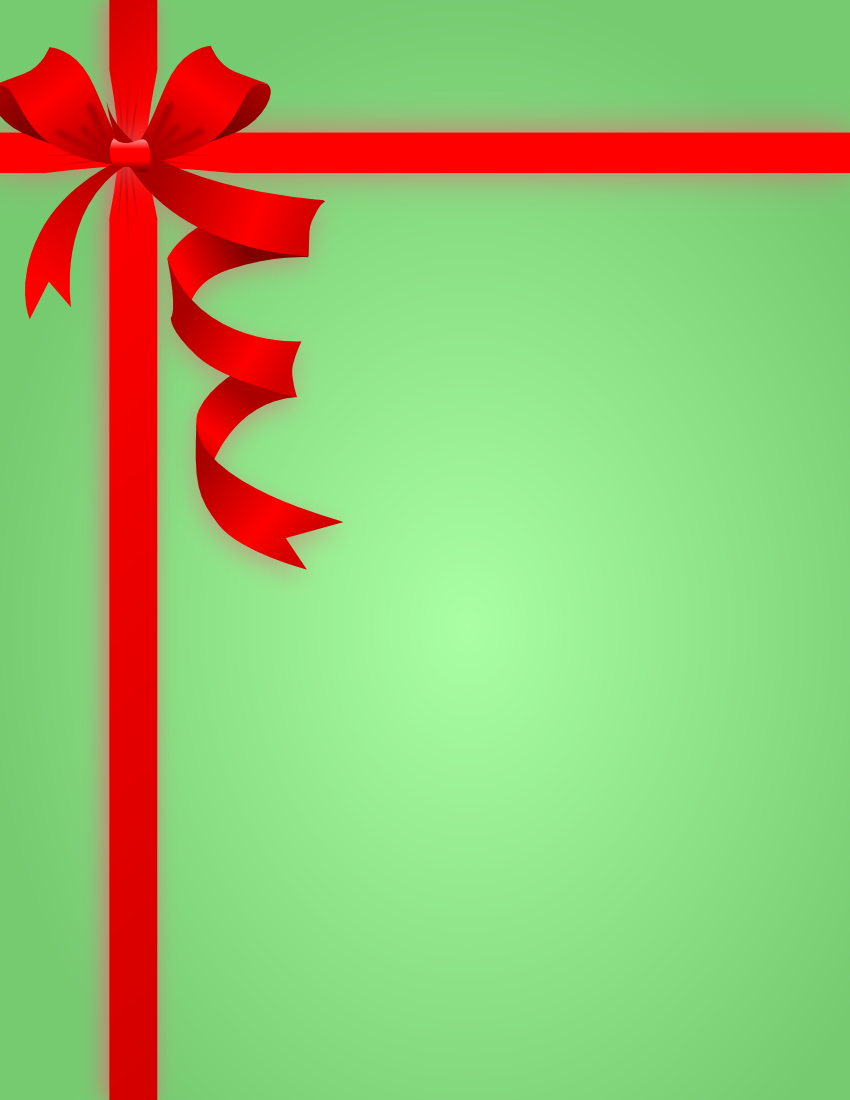 Christmas card page green