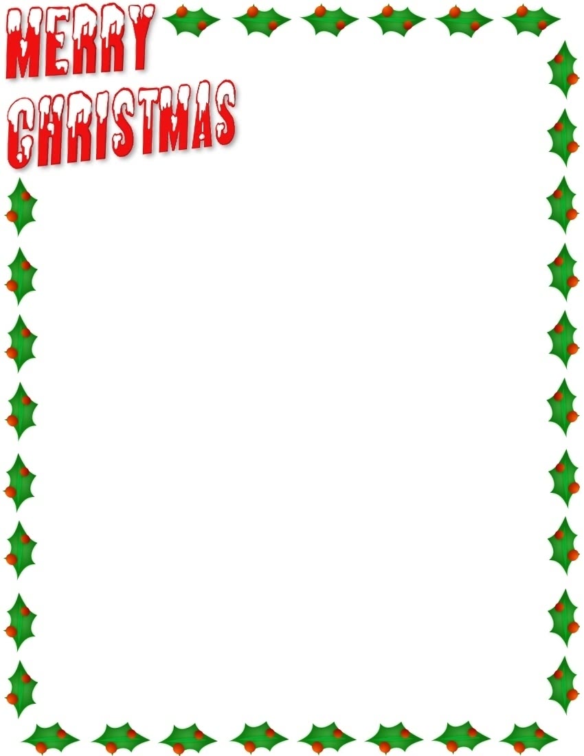 Merry Christmas letters and border
