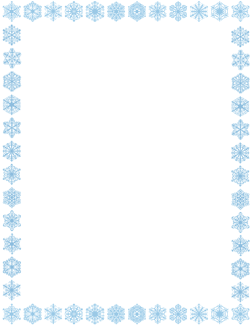 snowflake border page