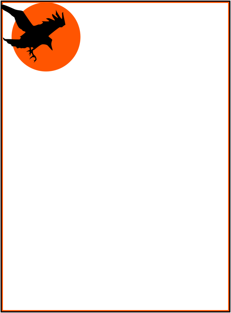 halloween crow page frame