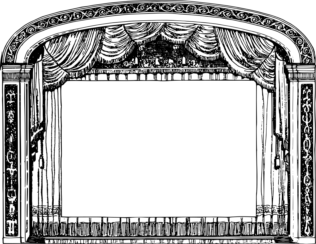 stage curtain BW
