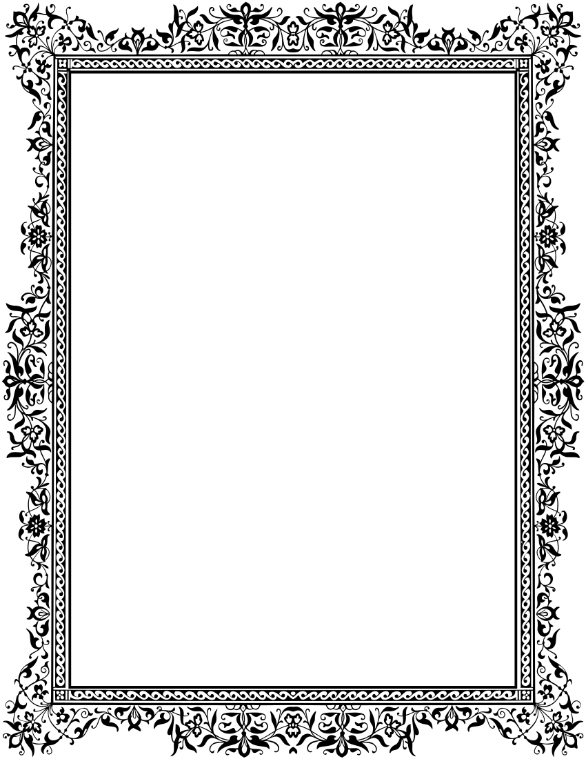 frame w floral florish