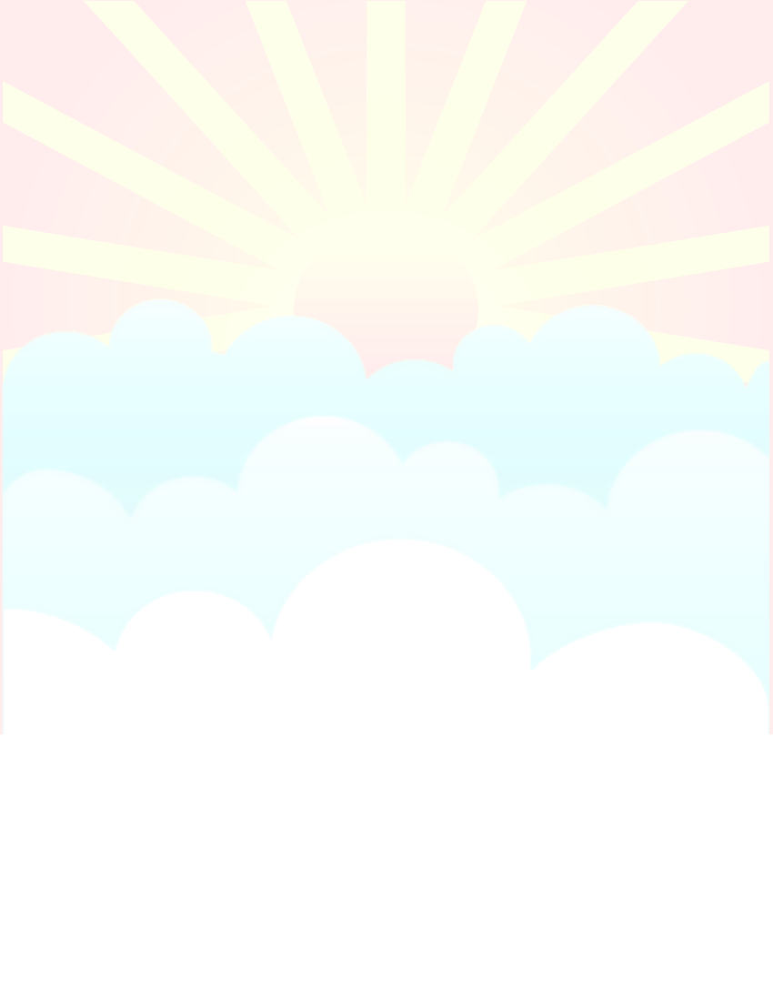 sun rays over clouds background page