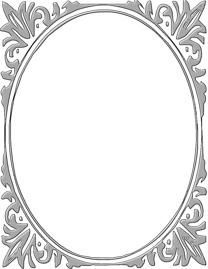oval silver frame