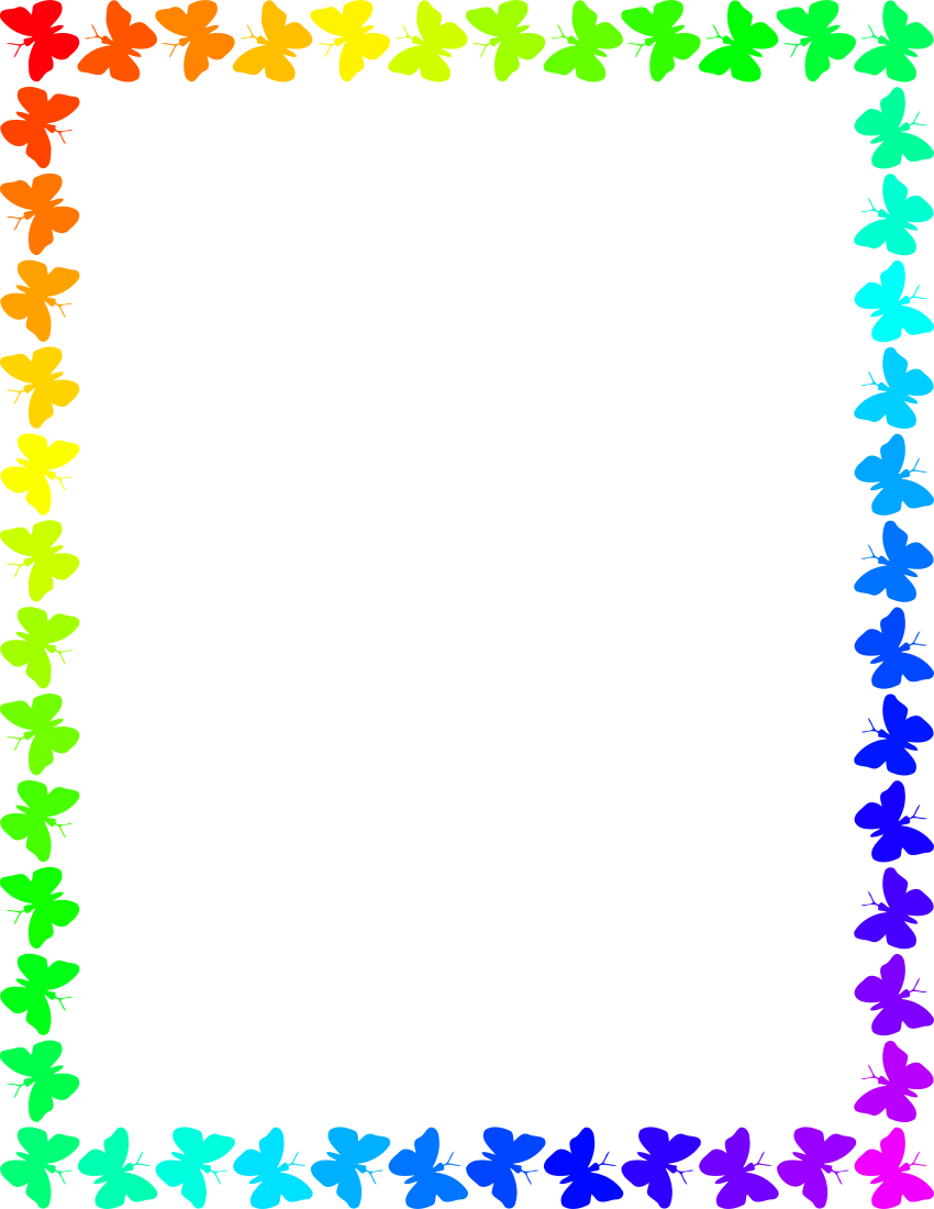 butterfly rainbow frame