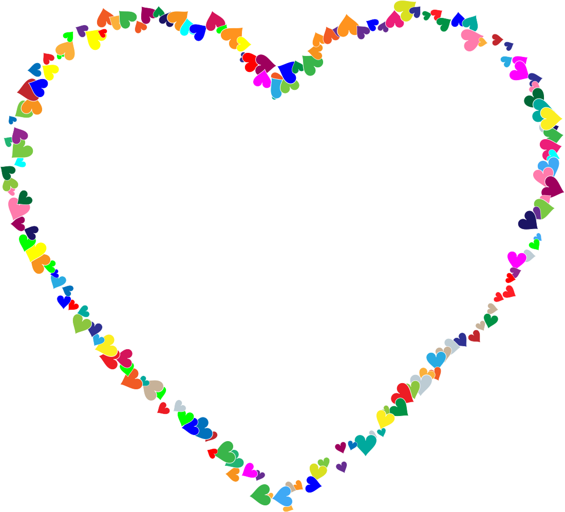 heart outline colorful