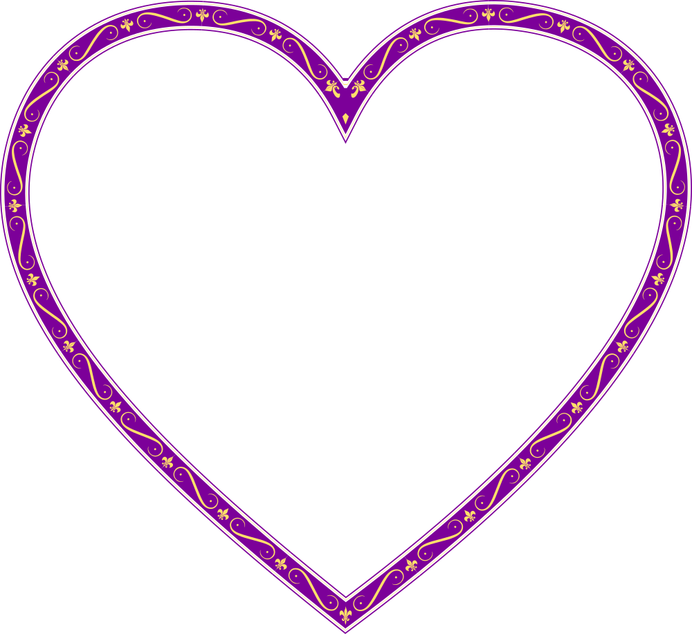 ornamental heart purple