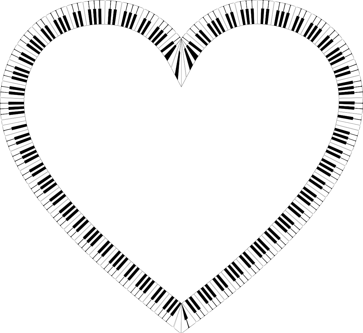 piano keys heart
