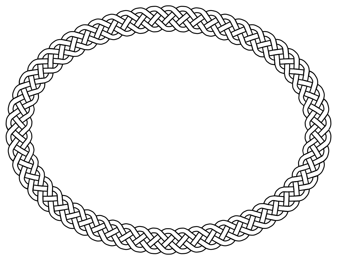 4 plait border oval