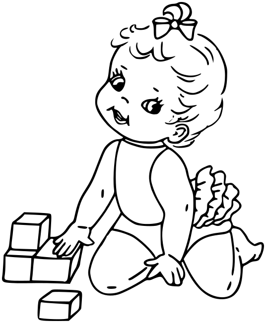 Baby with blocks