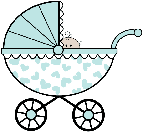 baby carriage blue