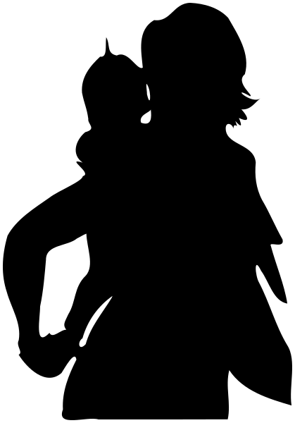 baby on back silhouette