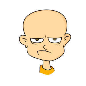 bald angry