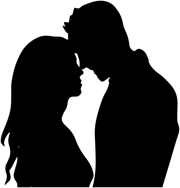 romantic couple silhouette 2