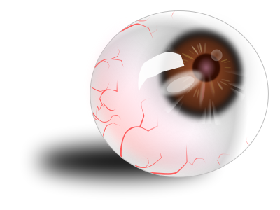 eyeball brown bloodshot
