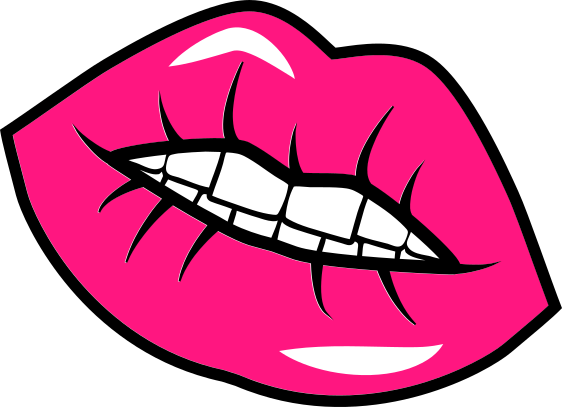 pink lips smile
