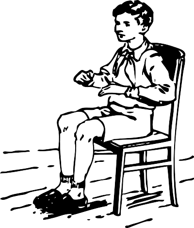 boy sitting in chair