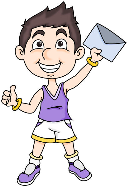 boy with mail
