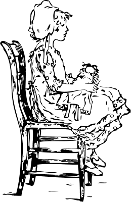 girl sitting on a chair