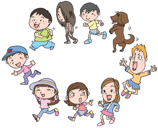 kids running in circle