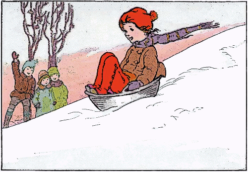 sledding in a mixing bowl