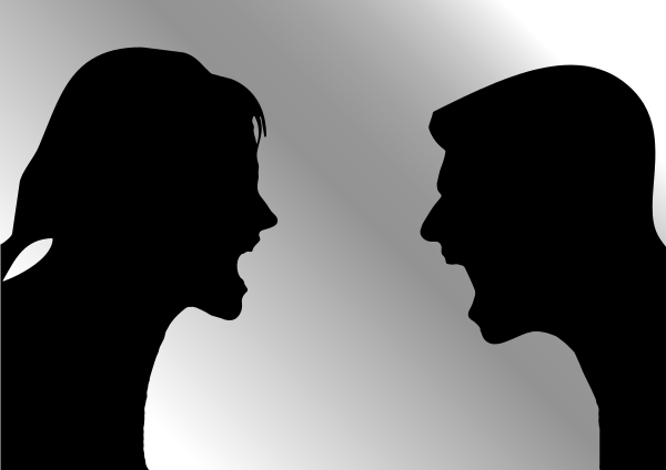 Man-Woman-Arguing-Silhouette