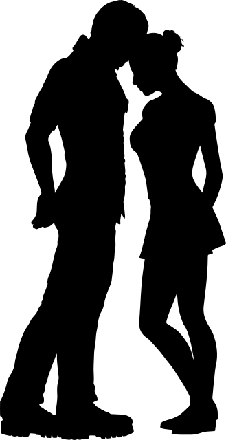 Couple silhouette 03