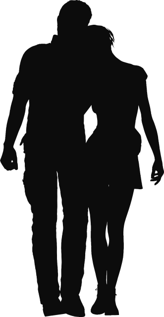 Couple silhouette 08