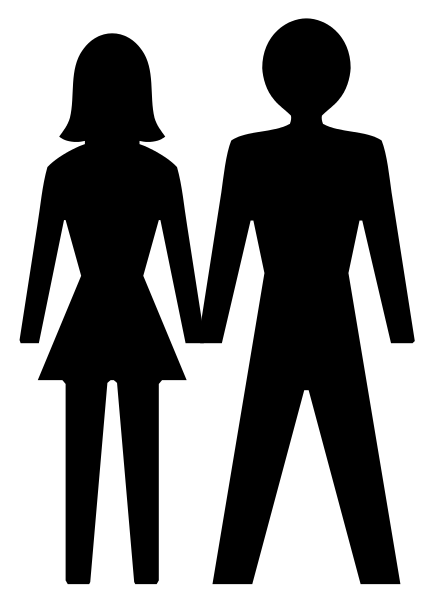 man woman couple silhouette