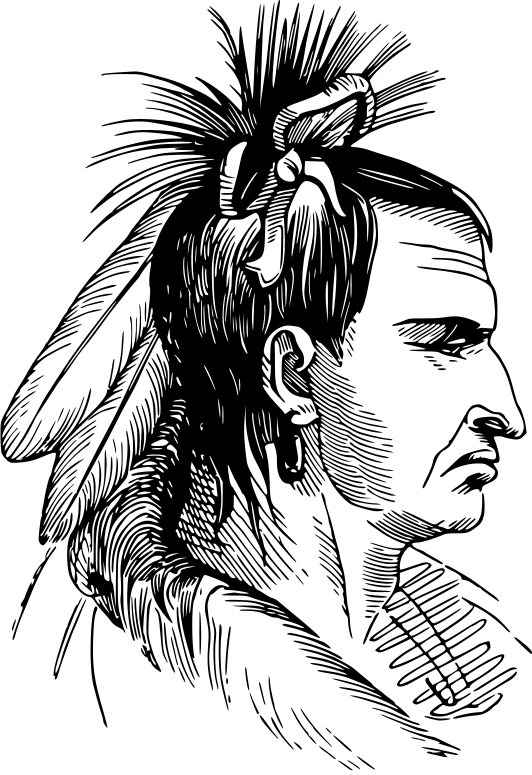 Native American profile lineart